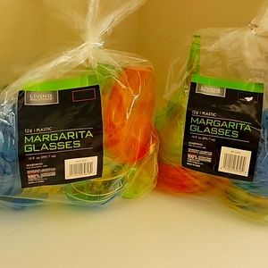🍹MARGARITA🍹   GLASSES, 10OZ, PARTY PLASTIC, 23 GLASSES TOTAL